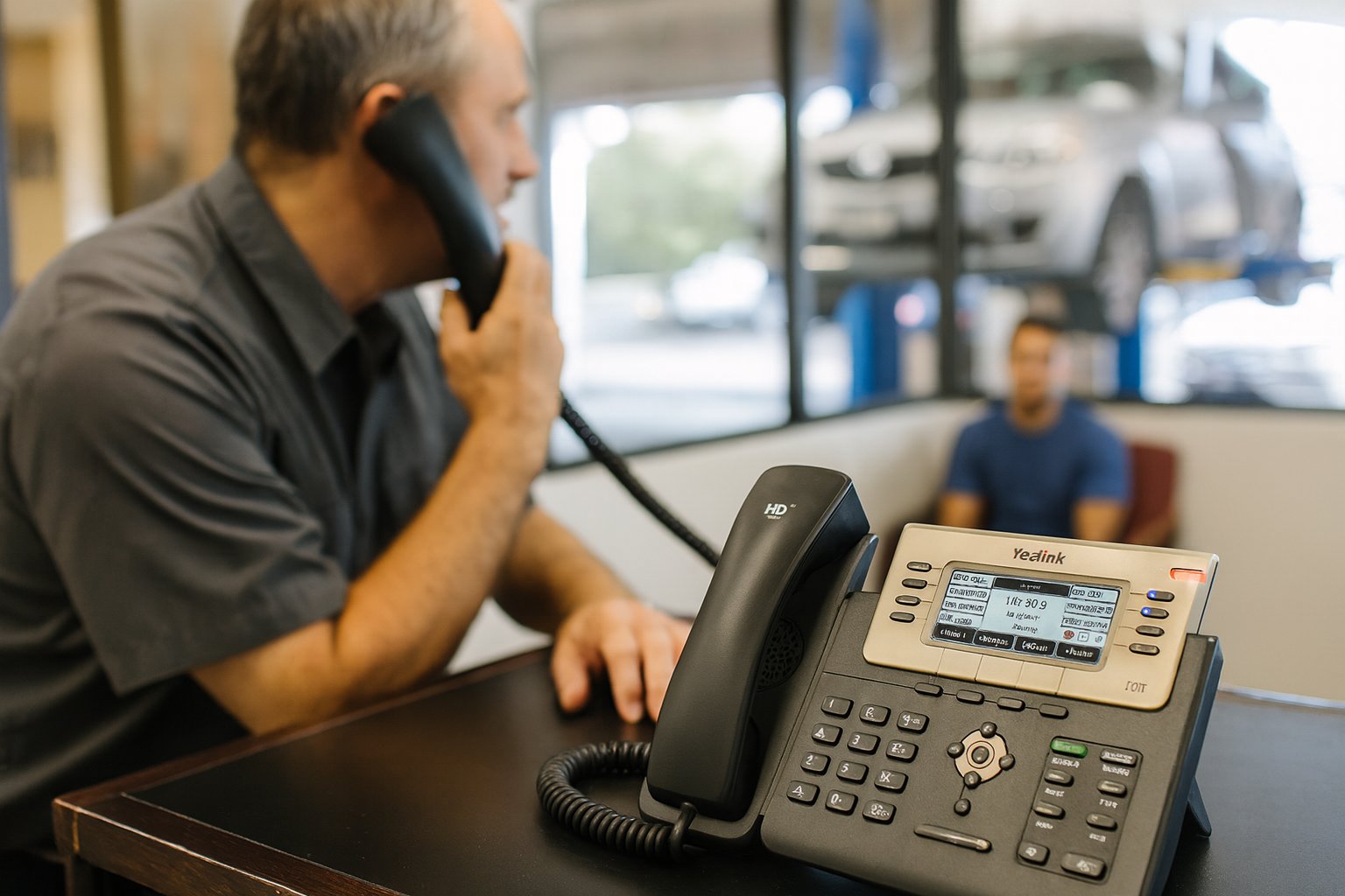 Yealink T27P Desk Phone (6 Lines, Power Adapter Included)