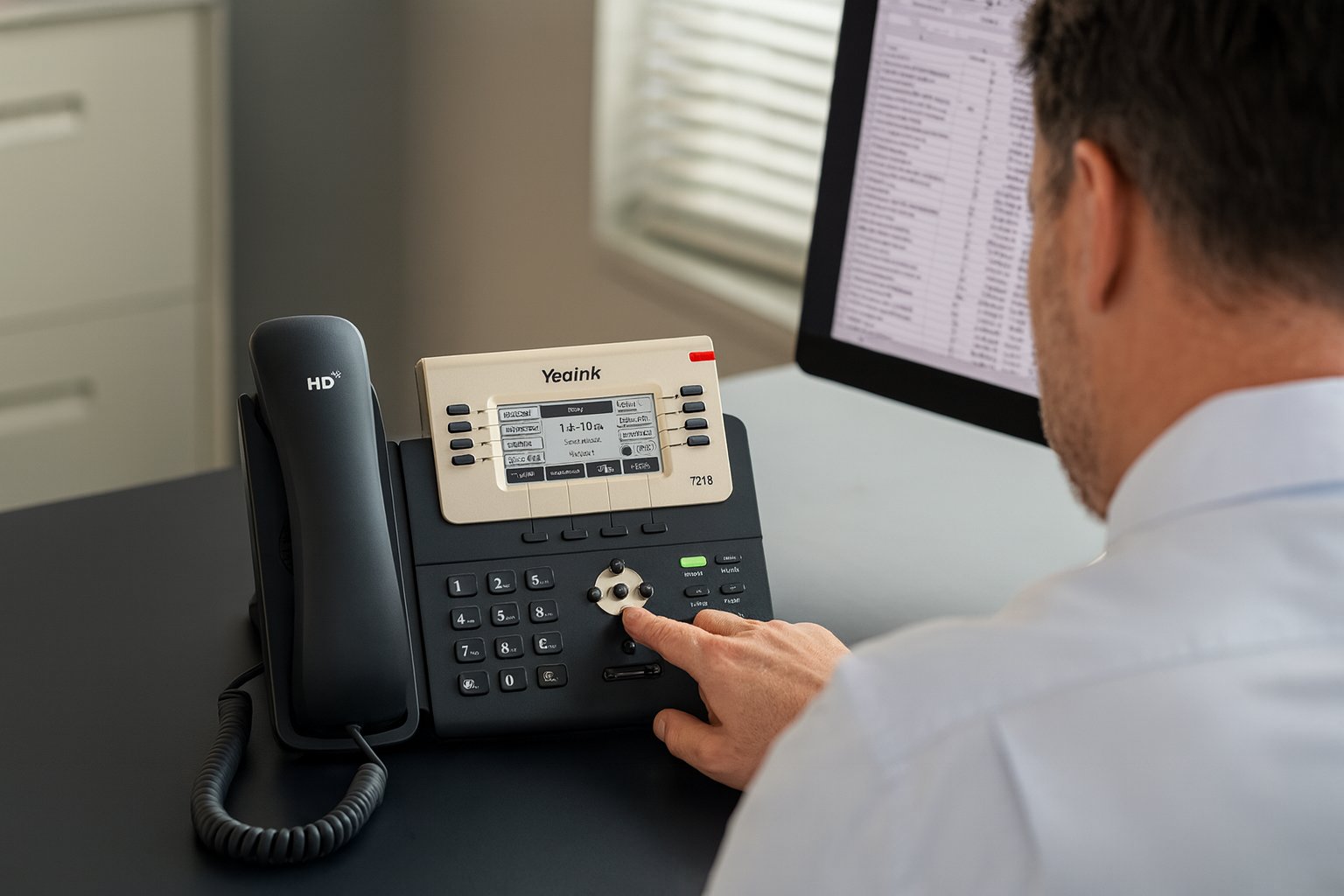 Yealink T27G Desk Phone (6 Lines, Gigabit, PoE, No Power Supply)