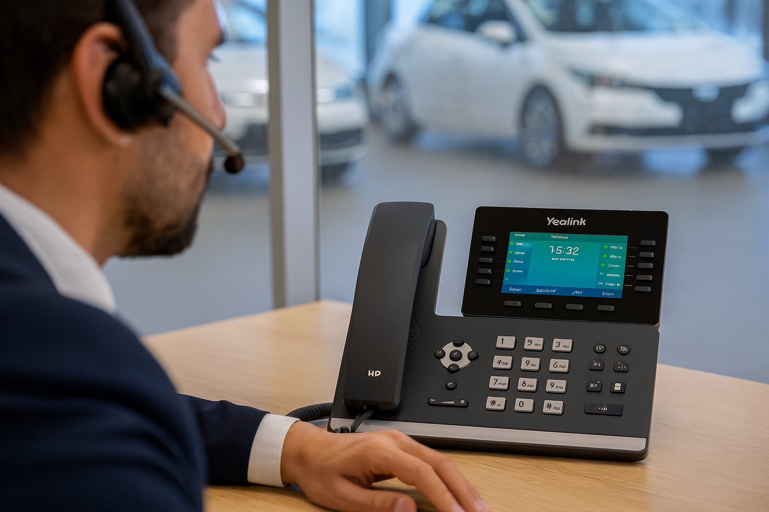 Yealink T54W Desk Phone (16 Lines, Color Screen, Wi-Fi and Bluetooth, No PS)