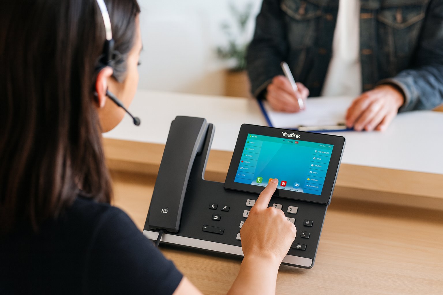 Yealink T57W Desk Phone (7-Inch Touchscreen, Wi-Fi and Bluetooth, No PS)