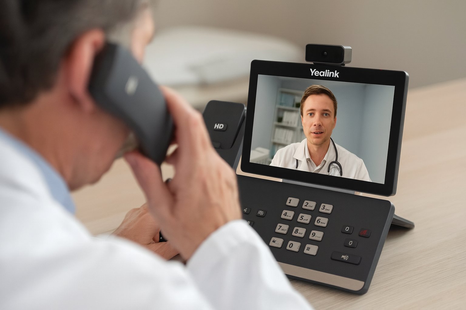 Yealink T58V Video Desk Phone (7-Inch Touchscreen, Camera Included, No PS)