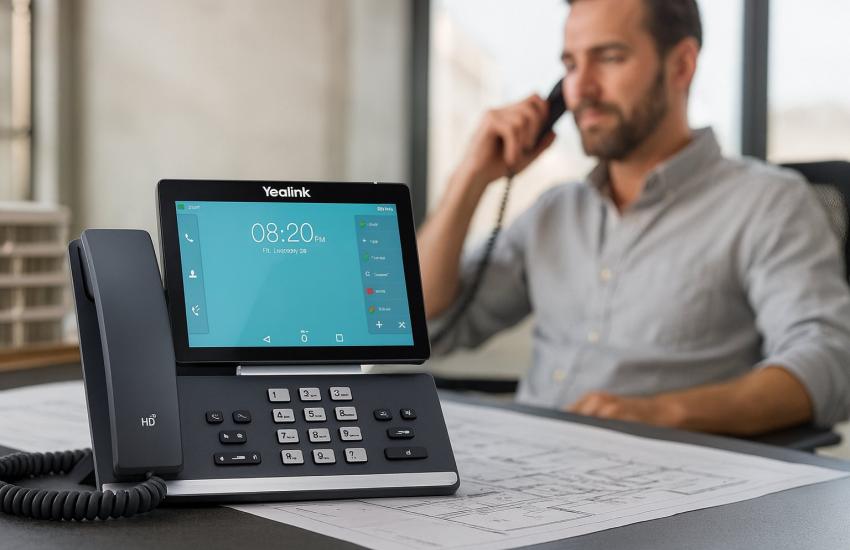 Yealink T58A Smart Desk Phone (7-Inch Touchscreen, Video-Ready, No PS)
